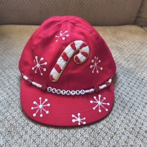 Red Christmas Candy Cane Cap